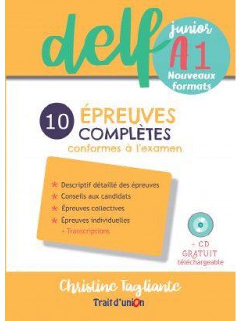 NOUVEAU DELF JUNIOR A1 10 EPREUVES COMPLETES