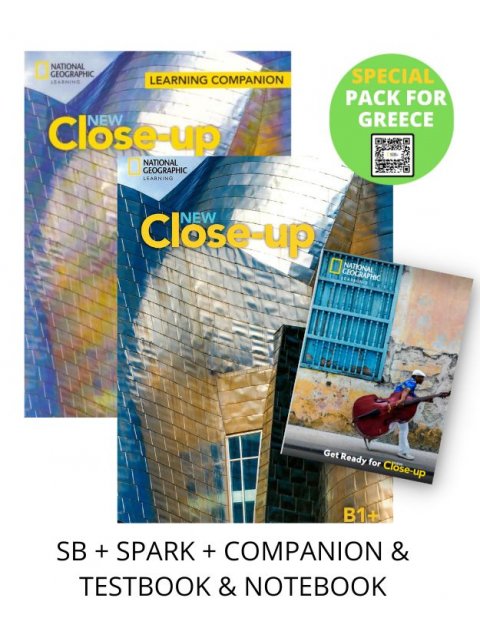 NEW CLOSE-UP B1+ SPECIAL PACK FOR GREECE (SB + SPARK + COMPANION & TESTBOOK & NOTEBOOK)