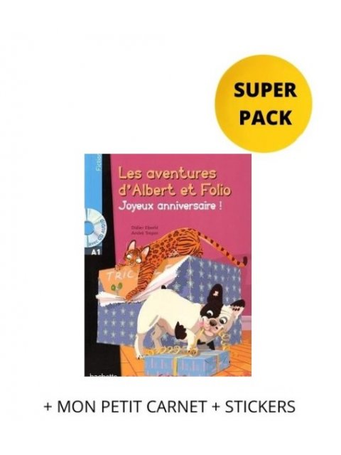 ALBERT ET FOLIO JOYEUX ANNIVERSAIRE SUPER PACK (+ MON PETIT CARNET + STICKERS)