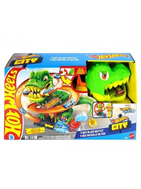 HOT WHEELS CITY - T-REX ΠΥΡΟΣΒΕΣΤΙΚΟΣ ΣΤΑΘΜΟΣ ΌΧΗΜΑ ΠΑΙΧΝΙΔΙ - JBM73