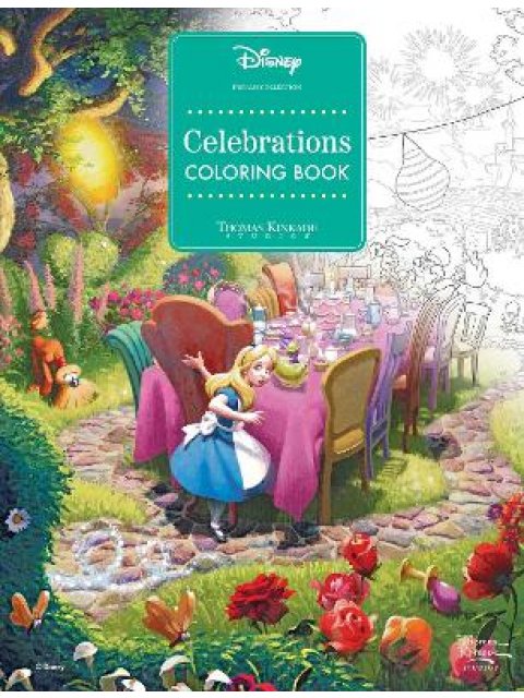 DISNEY DREAMS COLLECTION THOMAS KINKADE STUDIOS CELEBRATIONS COLORING BOOK PB