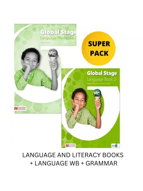 GLOBAL STAGE 2 SUPER PACK (LANGUAGE AND LITERACY BOOKS + LANGUAGE WB + GRAMMAR)