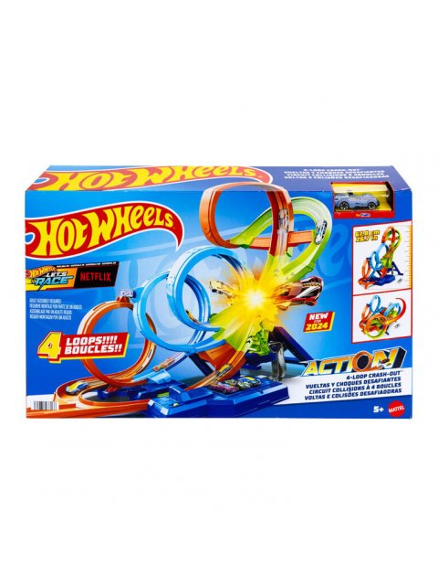 HOT WHEELS -Πίστα Συγκρούσεων Με 4 Λουπ - HXR70