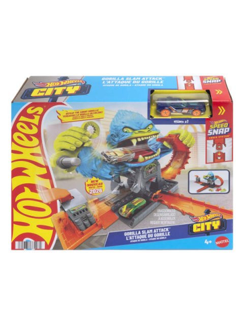 HOT WHEELS - ΠΙΣΤΕΣ CITY ΜΕ ΘΗΡΙΑ GORILLA SLAM ATTACK - JHL92