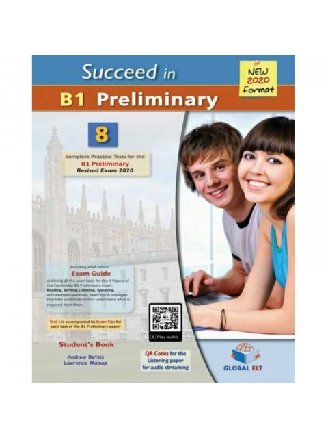 SUCCEED IN B1 PRELIMINARY 8 COMPLETE PRACTICE TESTS MP3 CD NEW 2020 FORMAT